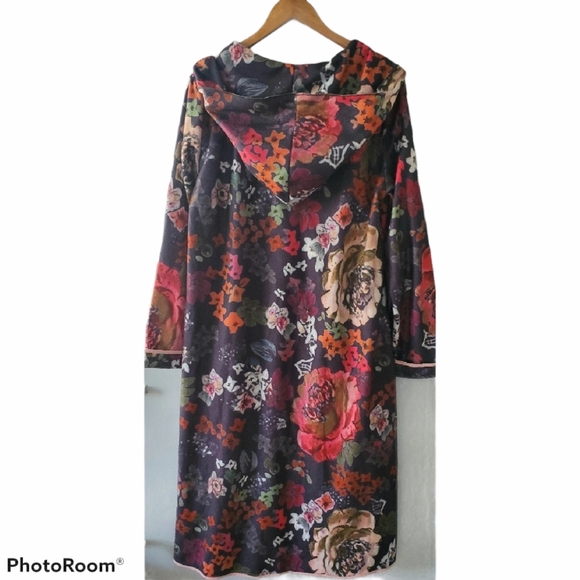 Misslook Hooded Floral Jacket Size 3XL - Picture 2 of 7
